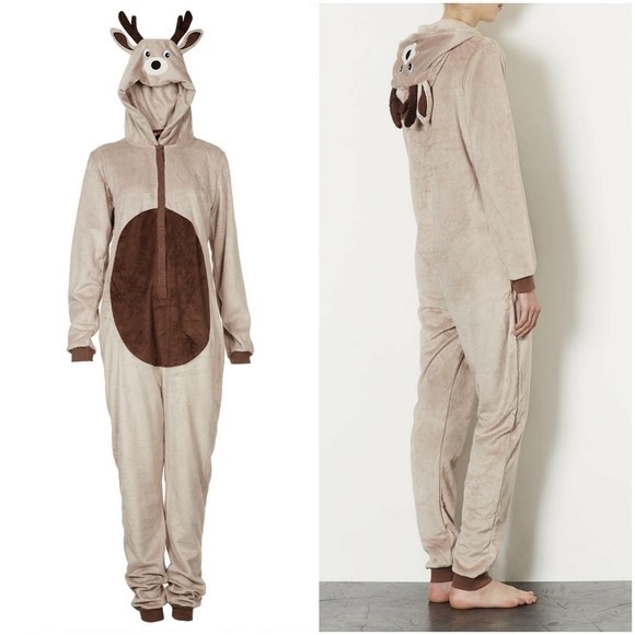 Topshop Reindeer Onesie - Picture 1 of 3